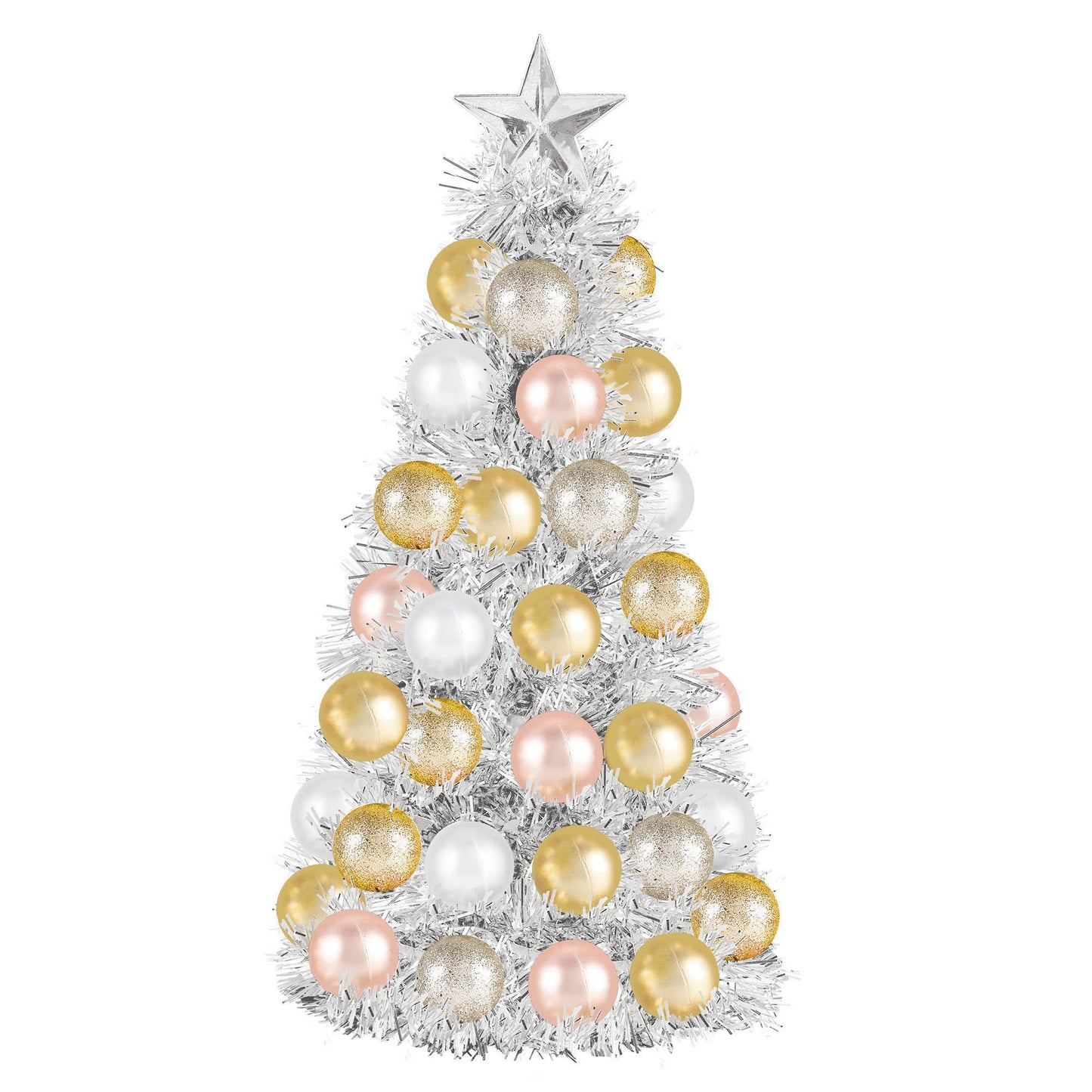 Metallic Bulb Tree - Silver, Rose Gold And Gold
