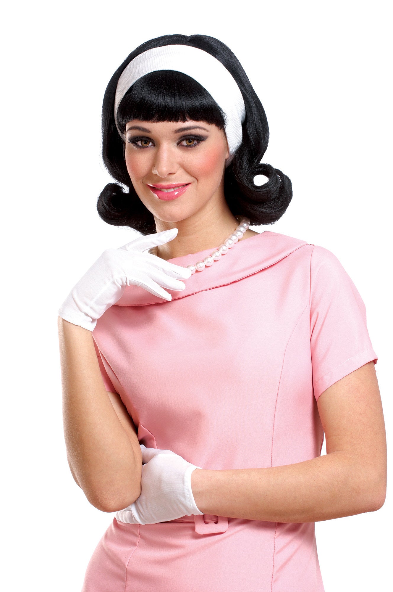 Black 1950s cheap wig