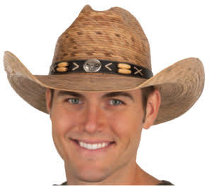 Sewn Braid Cowboy Hat Leather Band