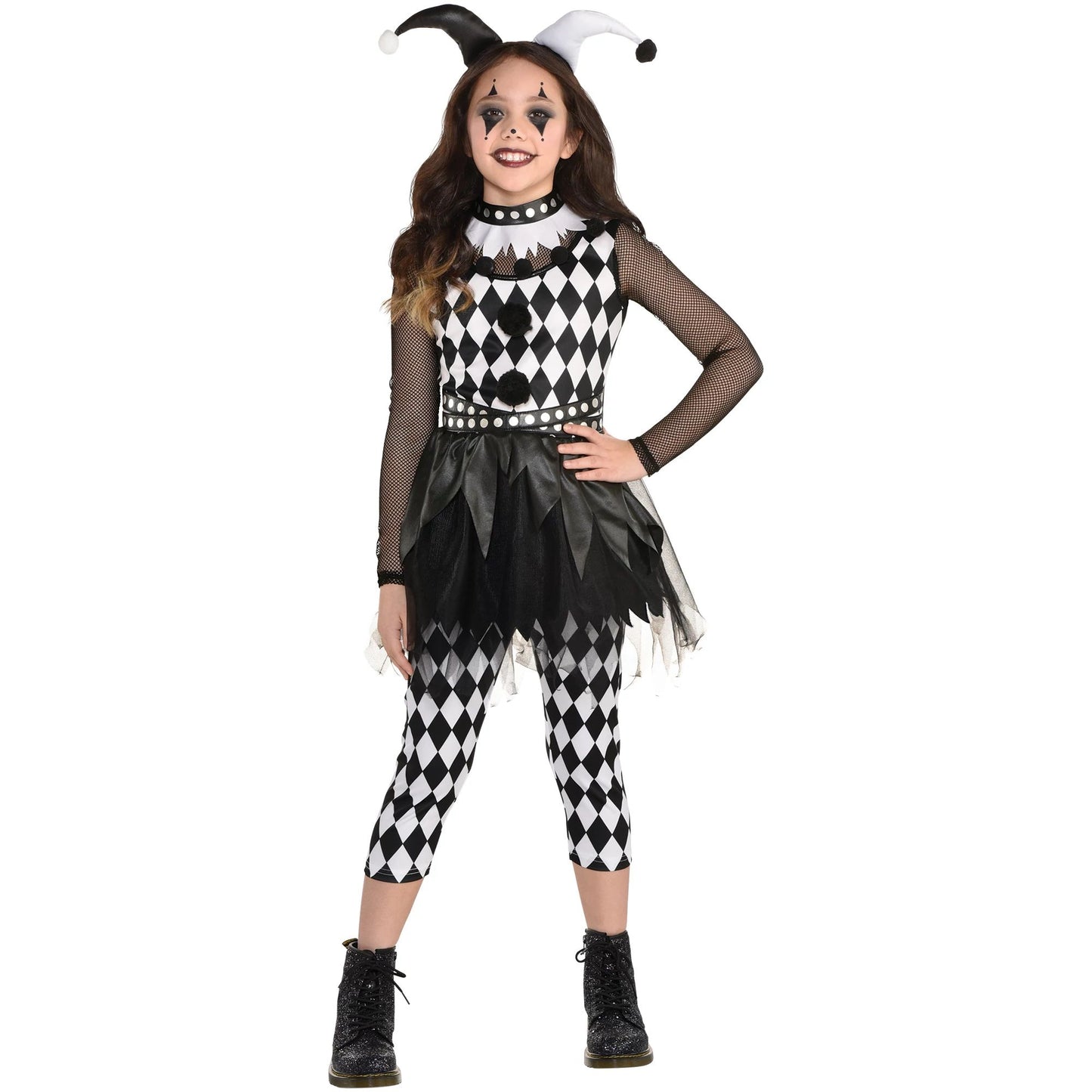 Girl's Punky Jester Halloween Costume