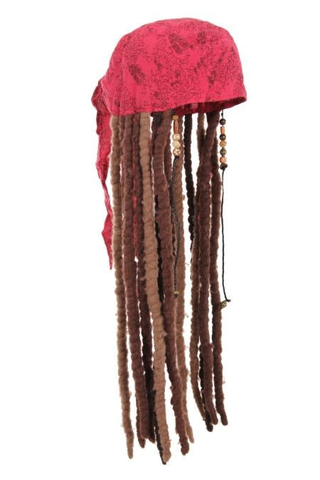 Jack Sparrow Scarf with Attached Dreads