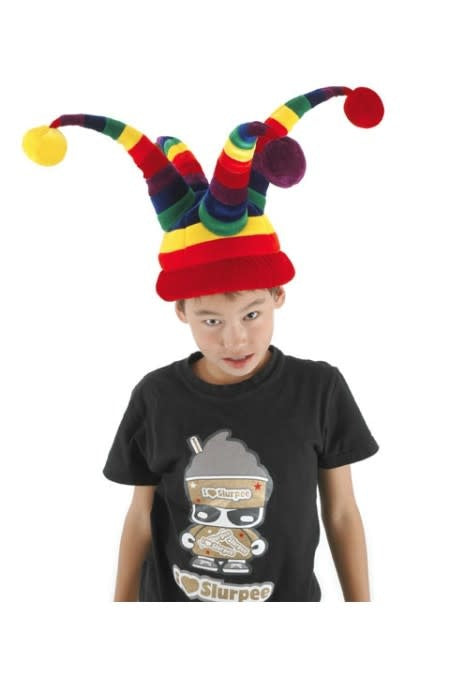 Rainbow Wacky Jester Plush Hat