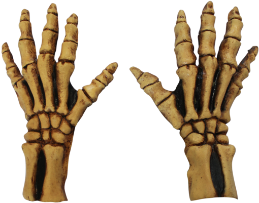 Large Skeleton Gloves: Tan