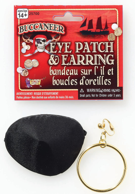 Pirate Eye Patch & Earring Set