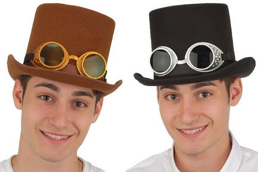 Top Hat w/ Goggles - Black