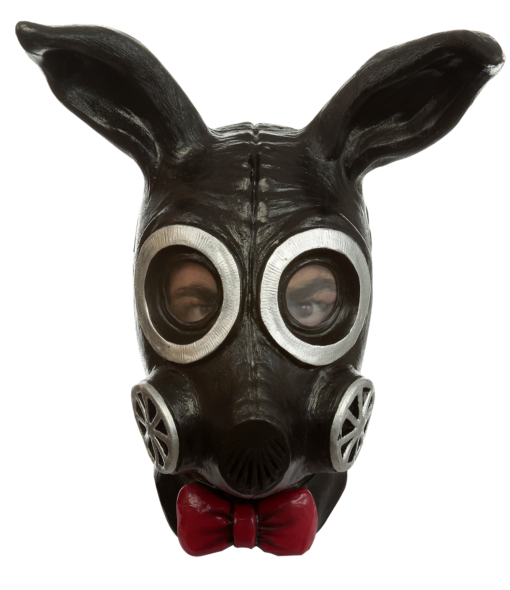 Kinky Bunny Gas Latex Mask: Black