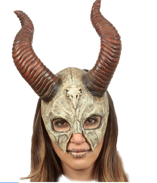 Mythical Horned Creature Latex Half Mask