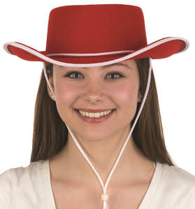 Felt Cowboy Hat: Red