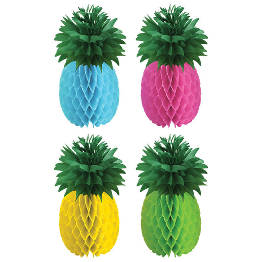 Luau Honeycomb Centerpieces: Pineapple (4pk.)