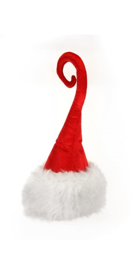 Curly Q Santa Plush Hat