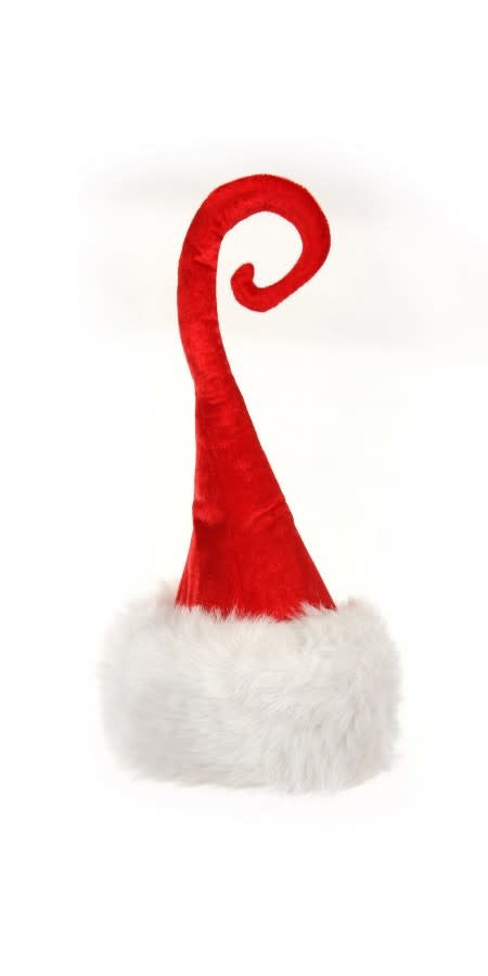 Curly Q Santa Plush Hat