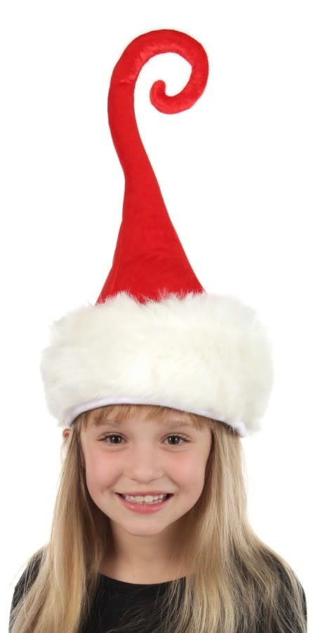 Curly Q Santa Plush Hat