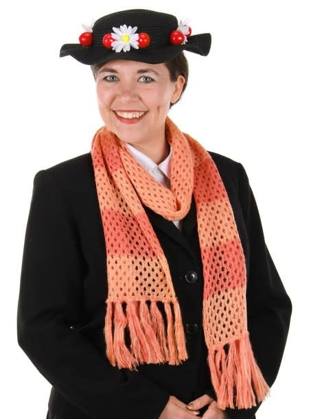 Disney Mary Poppins Classic Black Hat and Scarf