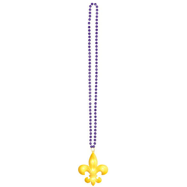 Mardi Gras Fleur de Lis Light-Up Necklace