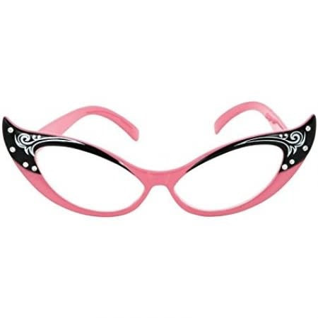 Vintage Cat Eyes Glasses Pink/Clear
