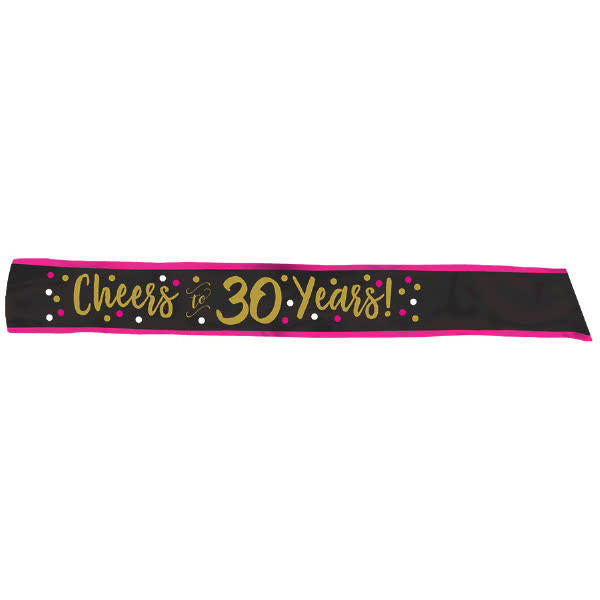 Pink & Gold Sash - 30th