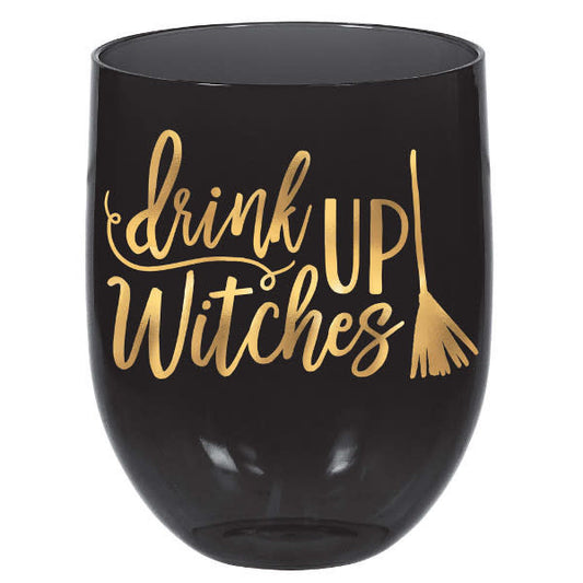 15.2 oz. Wine Glass - "Drink Up Witches"