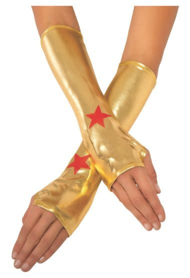 Women's Wonder Woman Gauntlets: Gold - O/S