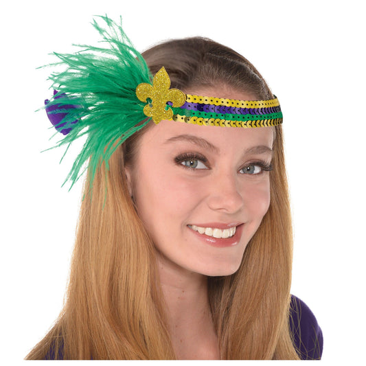 Mardi Gras Headband: Fleur De Lis