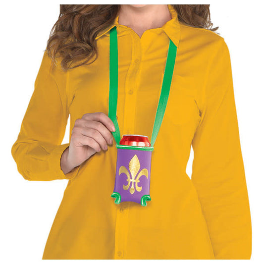 Mardi Gras Beverage Holder Necklace