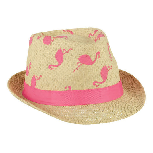 Flamingo Straw Fedora