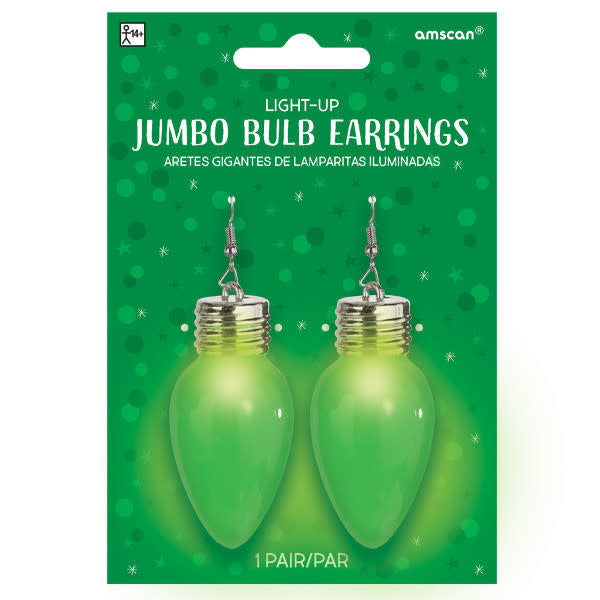 Jumbo Bulb Earrings: Green