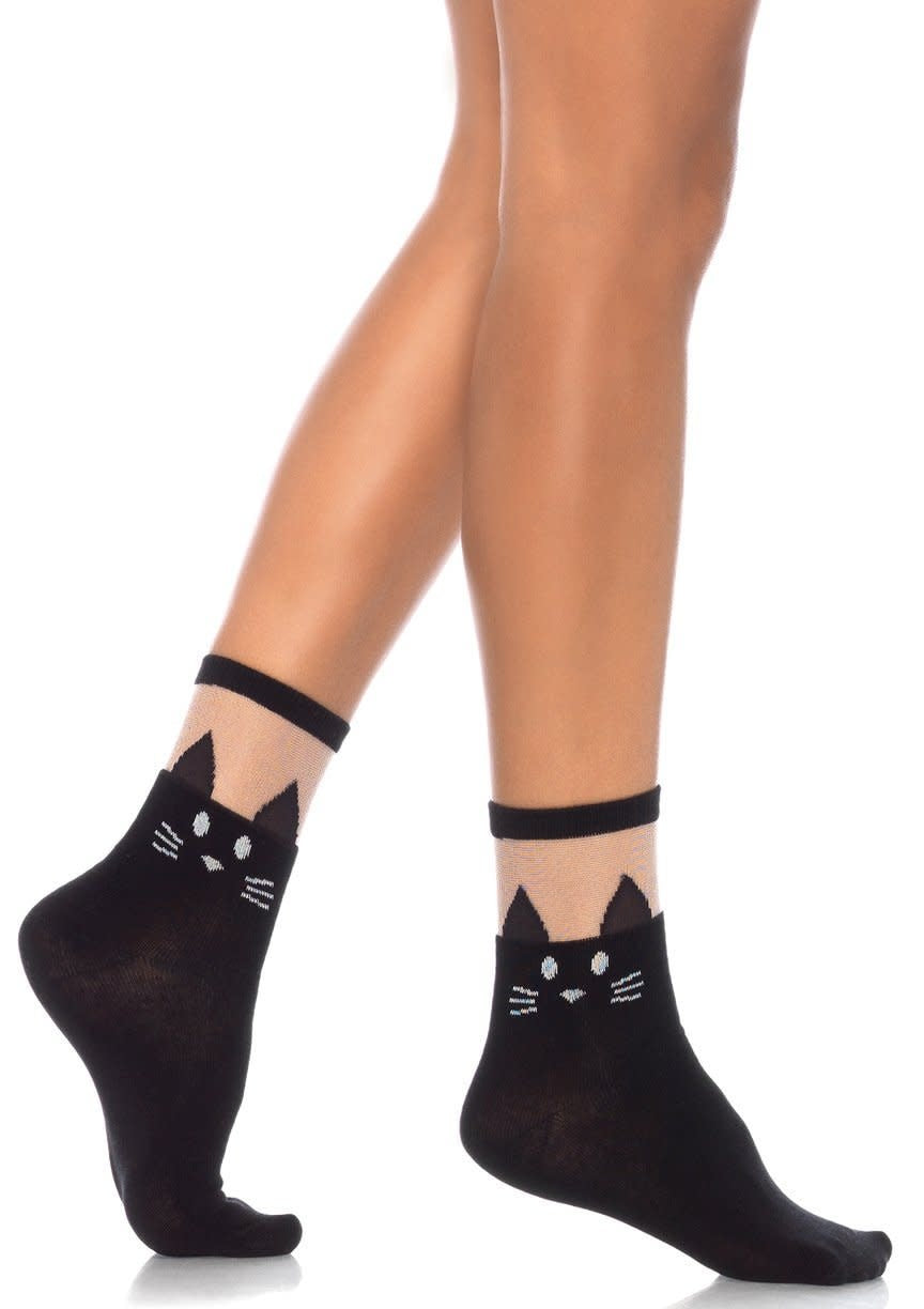 Black Cat Anklet - Black