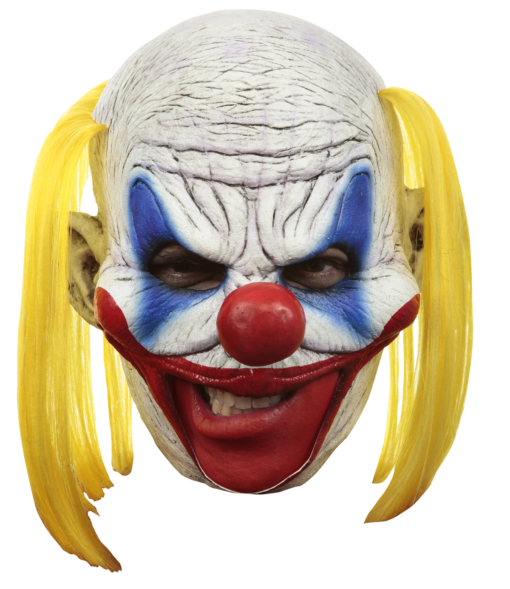 Clooney Deluxe Clown Mask w/ Yellow Hair