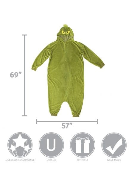 Dr. Seuss The Grinch Kigurumi: Adult One Size