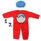 Dr. Seuss Cat in the Hat Thing 1&2 Costume Kids: XS (2T-4T)