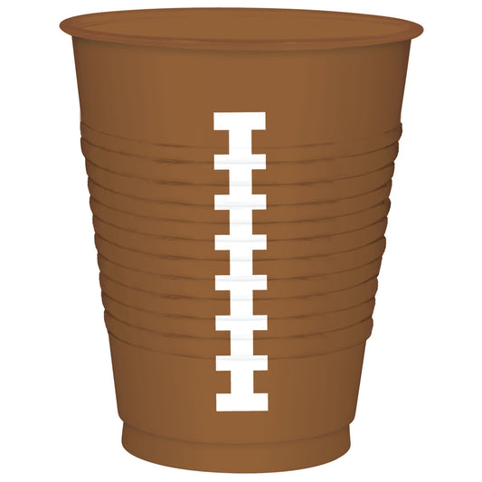 16oz. Plastic Cups: Football (25ct.)