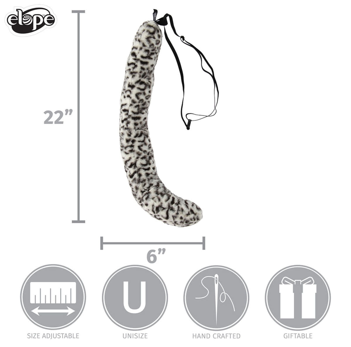 Deluxe Snow Leopard Plush Tail