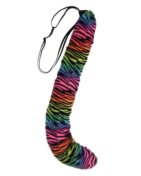 elope Neon Rainbow Tiger Deluxe Plush Tail