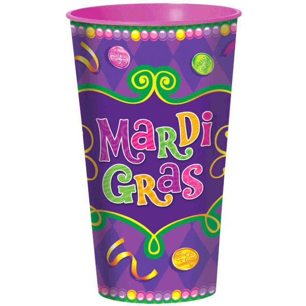 Mardi Gras Plastic Cup (32oz.)