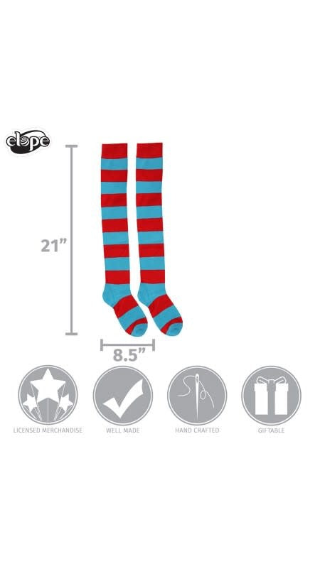 Dr. Seuss The Cat in the Hat Thing 1&2 Striped Socks