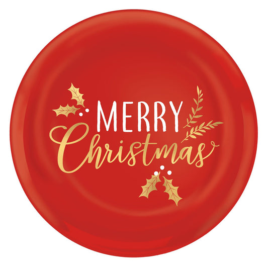 Merry Christmas Round Coupe Platter
