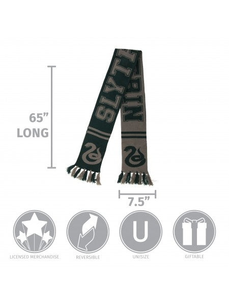 Reversible Knit Scarf - Slytherin