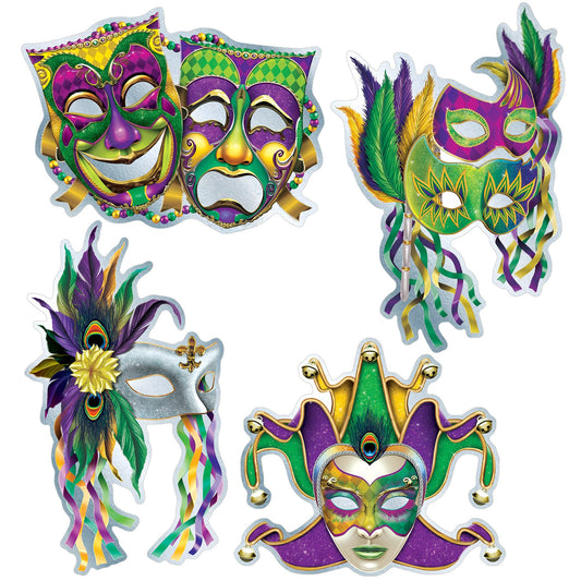Foil Cut Outs - Mardi Gras Mask