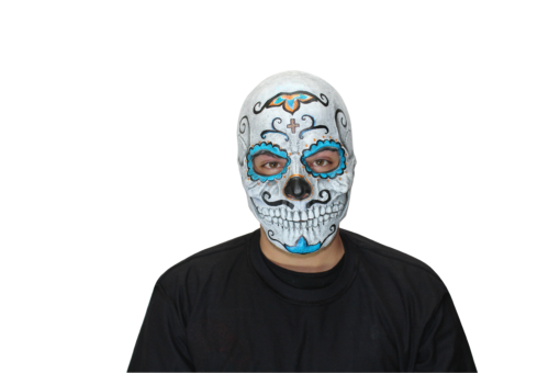 Catrin Skull Latex Mask: Blue