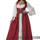 Women's Burgundy Medieval Overdress