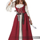 Women's Burgundy Medieval Overdress