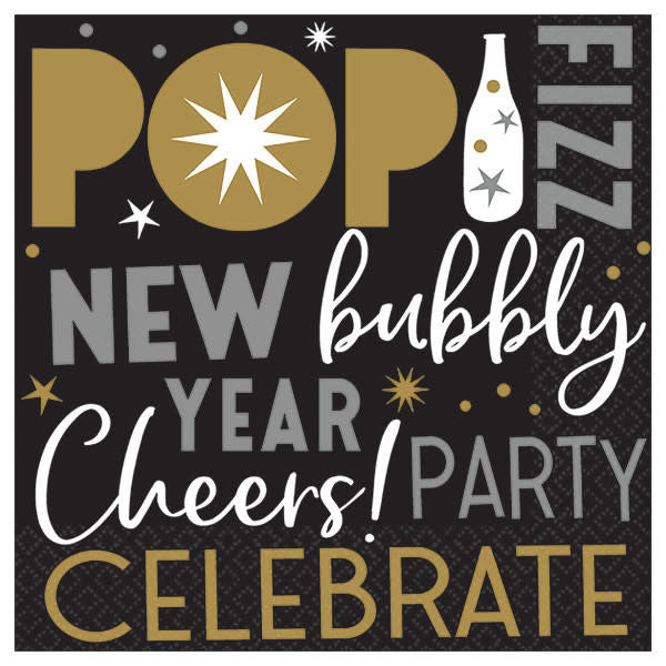 Beverage Napkins: Celebrate The New Year (16ct.)