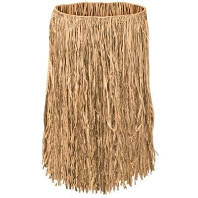 Adult XL Natural Tan Grass Raffia Hula Skirt