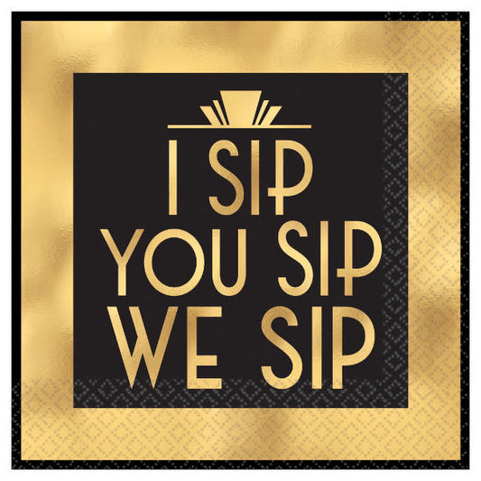 Beverage Napkins: I Sip You Sip (16ct.)
