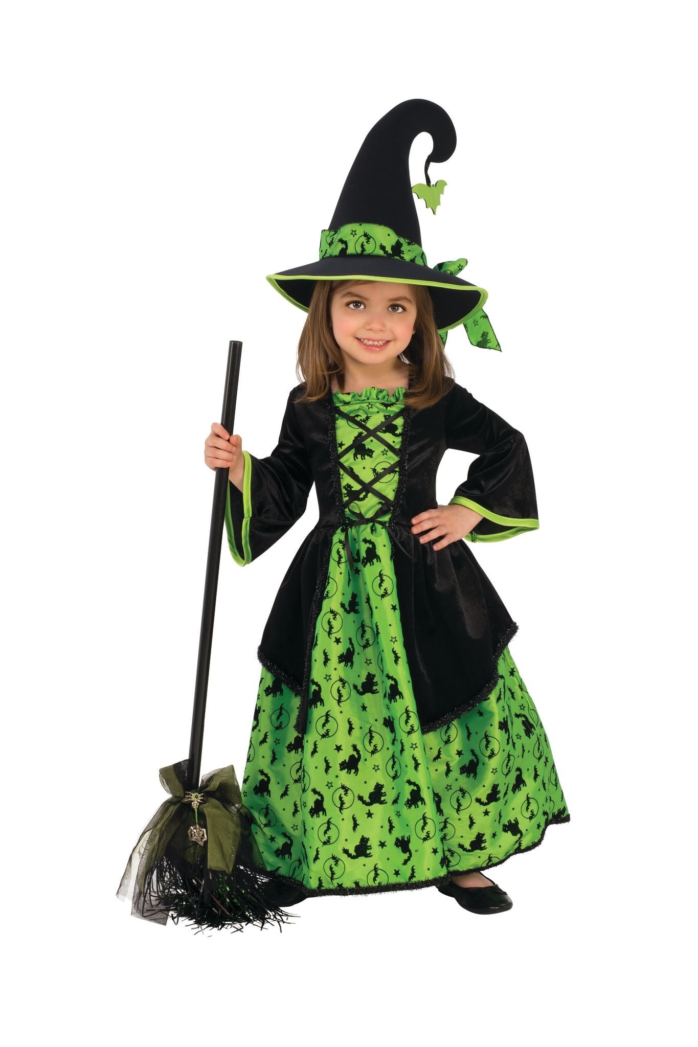 Kids Green Witch Costume