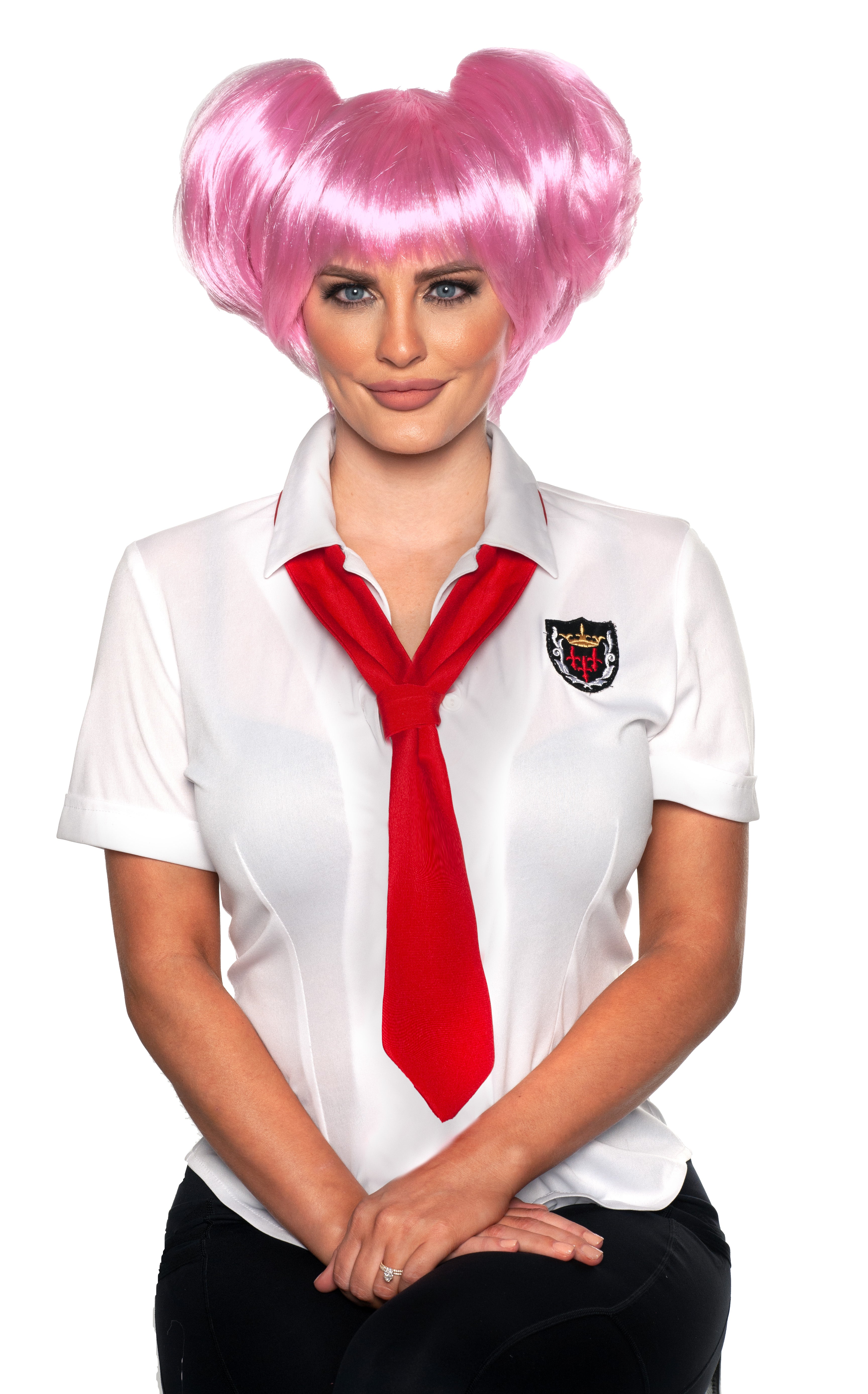 Anime Pigtail Wig Pink Johnnie Brocks