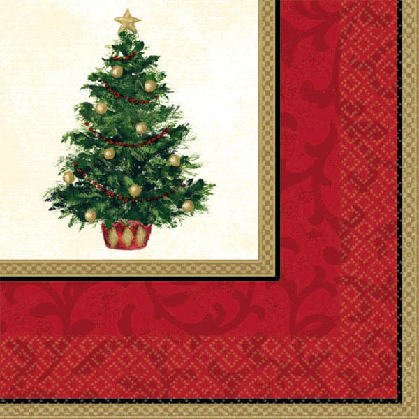 Beverage Napkins: Classic Christmas Tree (16ct.)