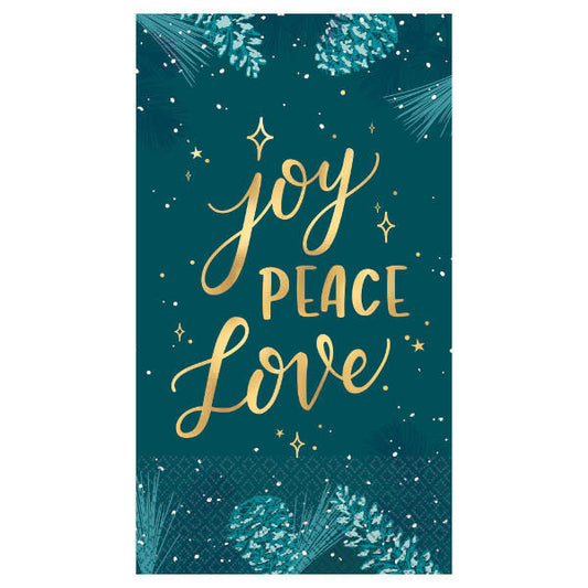 Guest Towels: Teal - Very Merry (16ct.)