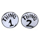 Dr. Seuss Thing 1&2 Large Patches Set