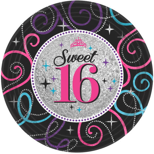 9" Plates - Sweet 16 (8ct)